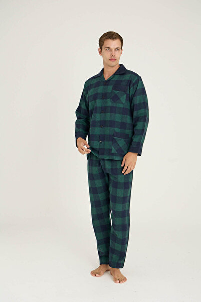 KLY New Season Thick Luxury Design Apaj Collar Men's Pajama Set
