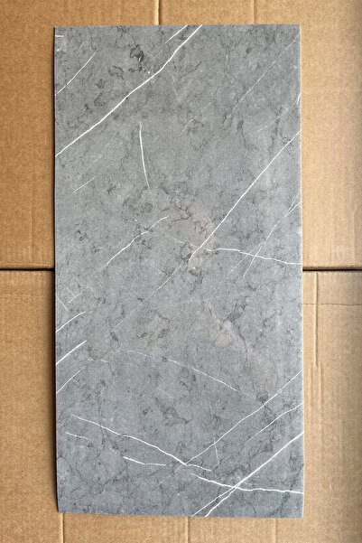 Bien Home 30x60 Cm Gri Beyaz Mermer Desenli Kendinden Yapışkanlı Köpük Banyo WC Kaplama PVC Duvar Paneli