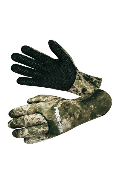 Free-Sub Diver Pro 3mm Expert Green Neopren Dalış Eldiveni