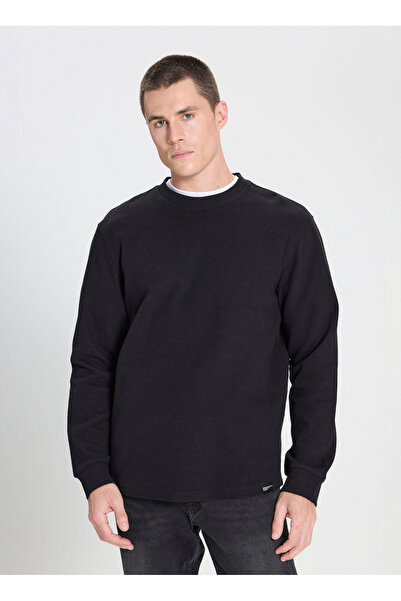 WRANGLER Regular Fit Regular Cut Crew Neck Black T-Shirt