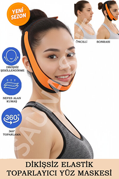 SAUNA SUIT Unisex %100 Orijinal Yüz Korsesi Çene Boyun Bandı Horlama Önleyici...