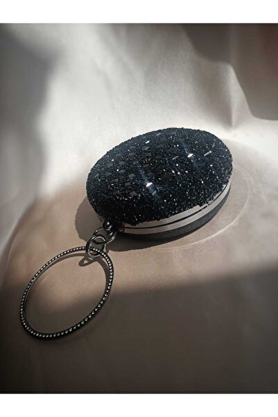 Gül Karatekin Dámské večerní šaty Black Crystal Stone Kulatá taška Portfolio