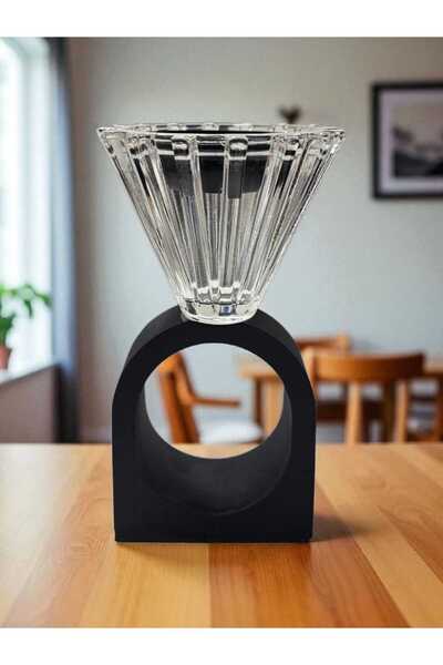 general brand حامل بخور أسود أنيق وفخم بتصميم عصري