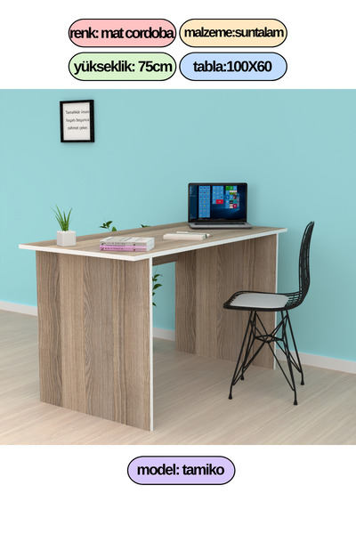 Kenzlife Ofis Masası Tamiko 075*100*60 Crd Bilgisayar Çalışma Büro