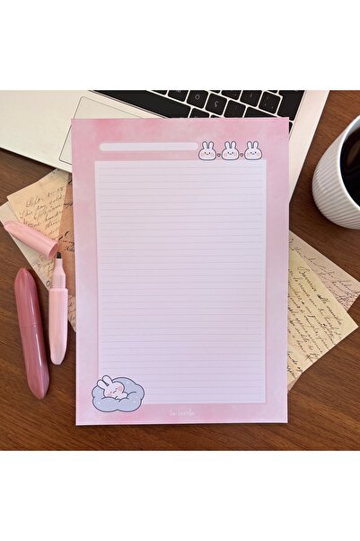 Genel Markalar A4 Tavşan Desenli Notepad, Memopad, Not Defteri
