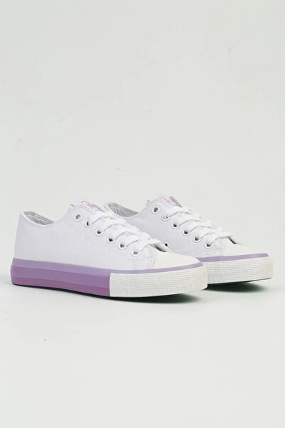 Benetton أحذية رياضية نسائية باللون الأبيض الليلكي