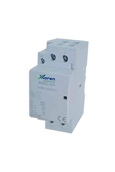 xkoren 40A 2 Kutup 220V AC 2NO Modüler Kontaktör (Sessiz)