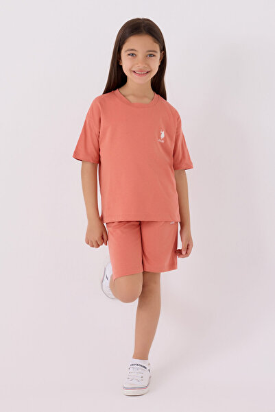 U.S. Polo Assn. Set Bermuda roz pentru fete U.S. Polo Assn