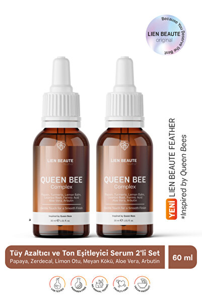 Lien Beaute Kraliçe Arı Kompleks Tüy Azaltıcı ve Ton Eşitleyici Destek Serum ...