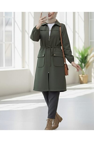 Modamorfo Καπέλο χακί - Λαστιχένια λαβή, τσέπη με κουμπιά μπάλα και φερμουάρ