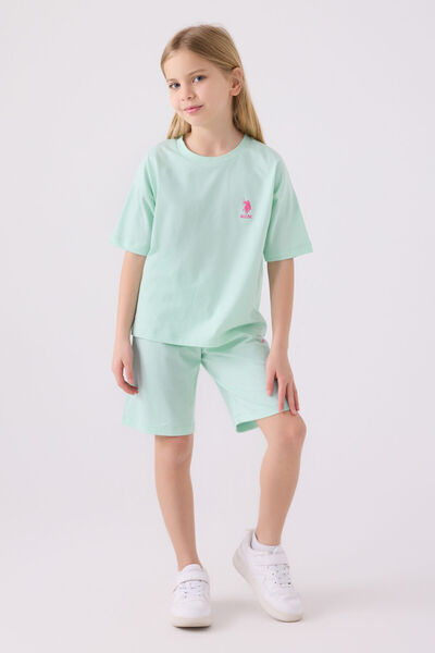 U.S. Polo Assn. Πράσινο κοστούμι βερμούδας για κορίτσι