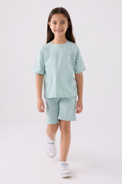 U.S. Polo Assn. Πράσινο κοστούμι βερμούδας για κορίτσι