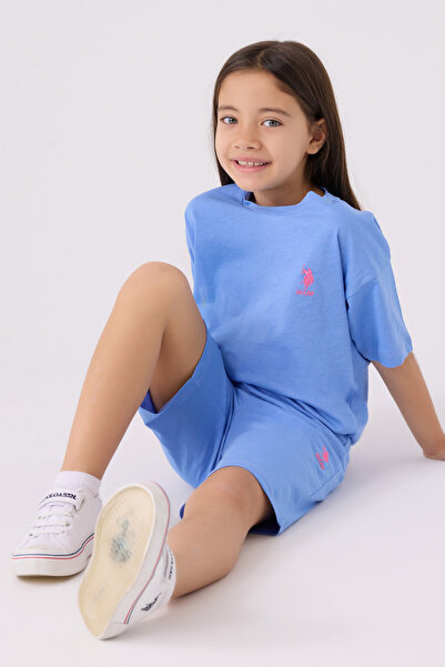 U.S. Polo Assn. Girl's Blue Bermuda Suit