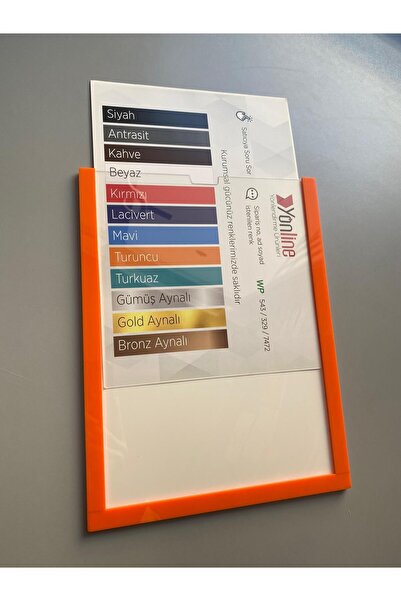 Yönline 5-Piece A4 Orange Certificate Frame Self-Adhesive Foil 24X31 cm Corporate Practical Set