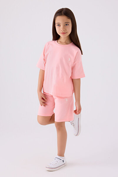 U.S. Polo Assn. U.S. Polo Assn set roze bermuda za devojčice