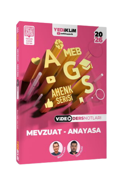 Yediiklim Yayınları 2026 MEB AGS Ahenk Serisi Mevzuat Anayasa Video Ders Notları