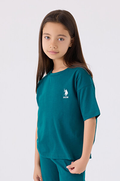 U.S. Polo Assn. Girl's Green Bermuda Suit