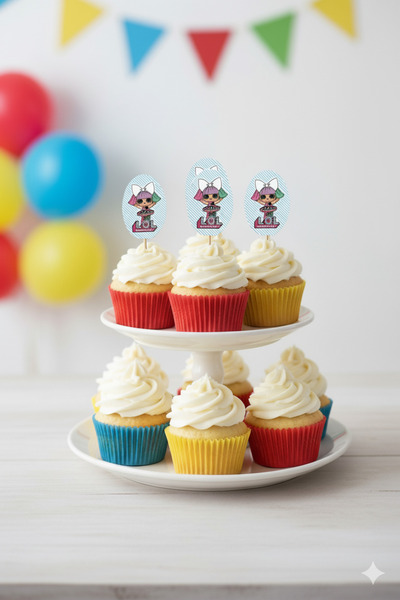 Deniz Party Store Lol Doll Light Blue Stripes No =4 Tongue