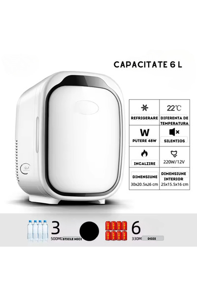ILA PRODUCT Mini Portable Refrigerator Ila Product, 6L, White