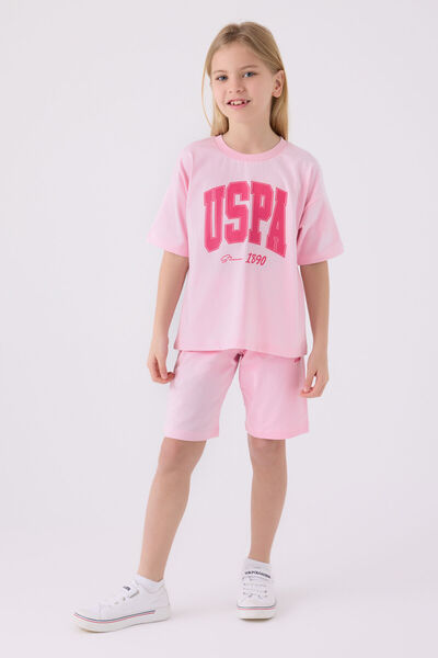U.S. Polo Assn. Κοριτσίστικο ροζ βερμούδα