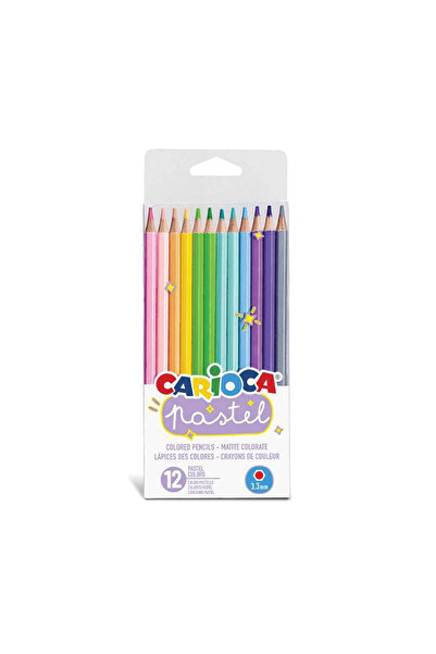 CARIOCA Pastel Color Dry Crayons 12 Pcs 43034