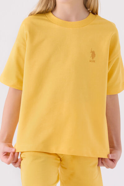 U.S. Polo Assn. Girl's Yellow Bermuda Suit