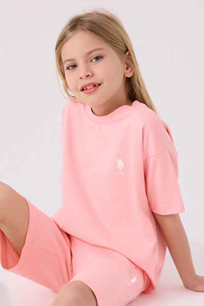 U.S. Polo Assn. U.S. Polo Assn Girl - Salmon Bermuda Suit