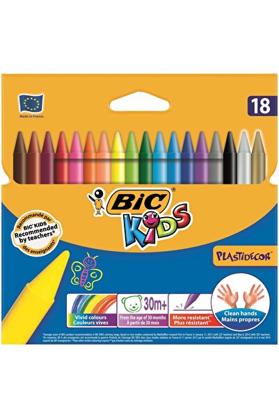 Bic Kids Plastidecor 18-Piece Erasable Candle Pastel Paint /8297714