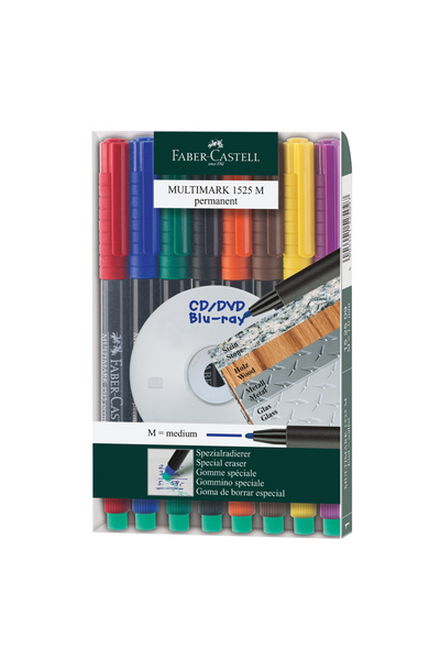 Faber Castell Permanent Asetat Kalemi (M) 8’li Takım