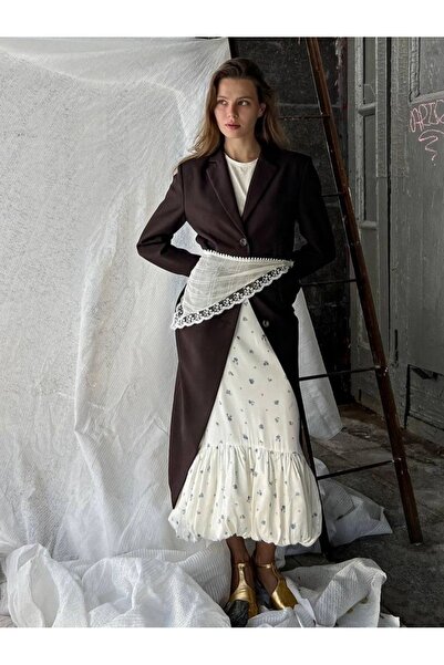 FloresDeCarnaval Vintage Lace Detailed Tie-Up Hair Cover/Shawl – Off-White