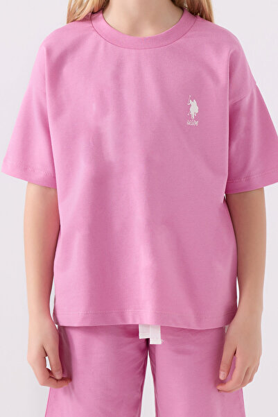 U.S. Polo Assn. Κοριτσίστικο ροζ βερμούδα