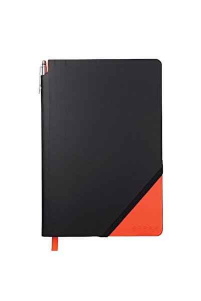 Cross Jotzone Siyah-turuncu Large Çizgili Defter & Tükenmez Kalem Set