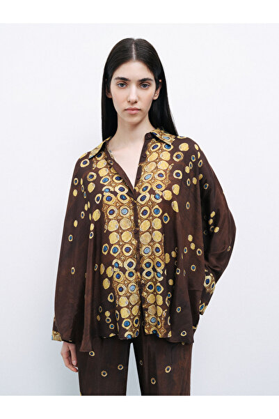 Nocturne Draped patterned shirt