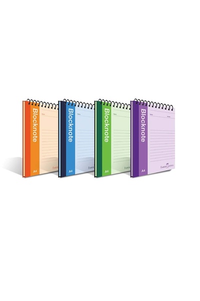 Faber Castell A4 Bloknot 80 yp. Canlı Renkler Kareli 5075000411