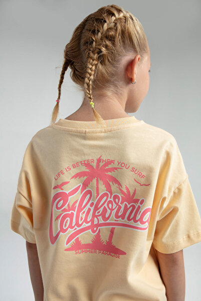 Rolypoly Girl's Cream Two Thread 100% Cotton Bermuda Suit