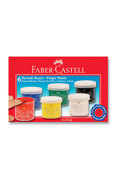 Faber Castell 6x25ml Şişe Parmak Boya / 5170160402000