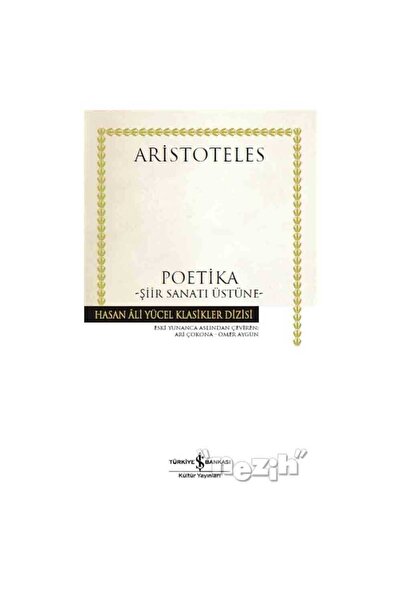 TÜRKİYE İŞ BANKASI KÜLTÜR YAYINLARI Poetika