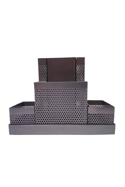 Yücetem 404 Розкішний металевий 4-місний сірий пенал з отворами