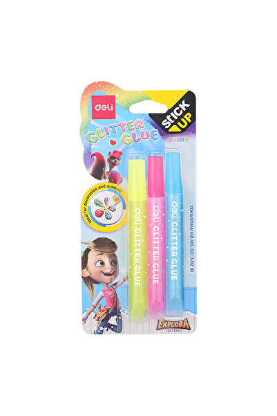 Deli Simli Yapıştırıcı Neon Renkler 12 ml 3lü A71201