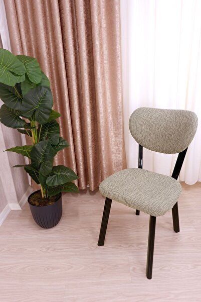 AKBU A Kalite Lastikli Sandalye Kılıfı Sandalye Örtüsü, Kaymaz, Yıkanabilir Örtü ( 6 ADET SANDALYE İÇİN)