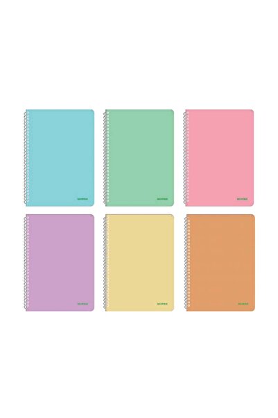 Mopak A4 Spiralli Pastel Kapak Defter 96 Yp Kareli
