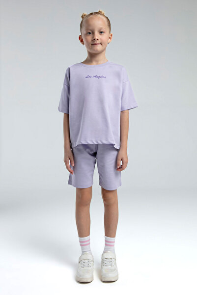 Rolypoly Girl's Purple Bermuda Set