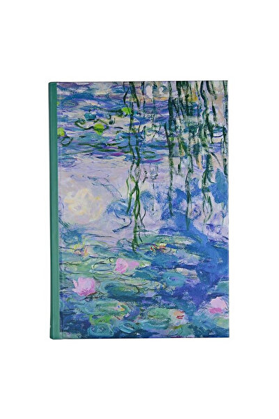 DEFFTER دفتر ملاحظات مخطط بغلاف صلب من آرت أوف وورلد مونيه، مقاس 14×20 سم، 96...