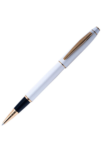 Scrikss Персонализирана ролкова химикалка от бяло злато 35 с калъф