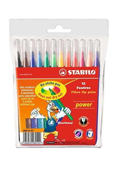 Stabilo Power Felt Tip Pen 12 Colors 28012-01