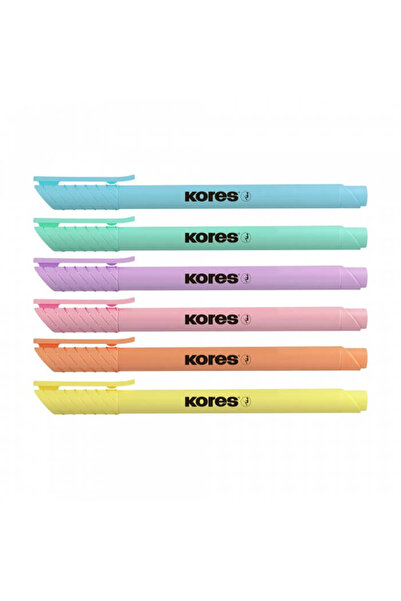 kores Pastel Fosforlu Kalem 6 Renk 36246
