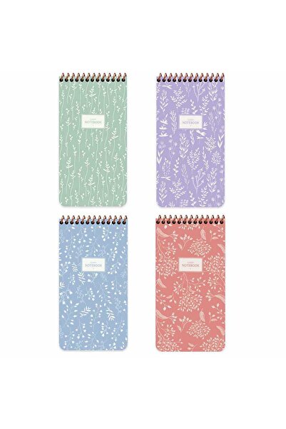 KESKİN COLOR Keskin 384960-99 80 Yaprak Çizgili Pastel Flora Defter