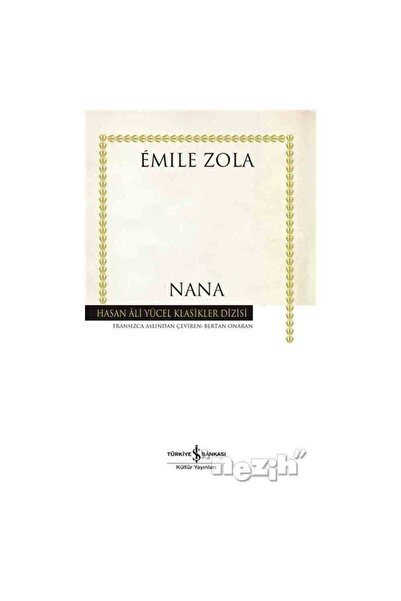 TÜRKİYE İŞ BANKASI KÜLTÜR YAYINLARI Nana