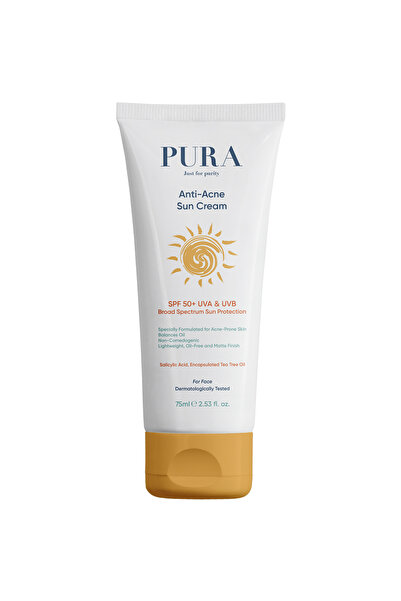 PURA Just for purity Geniş Spektrumlu Akne Karşıtı SPF50+ Güneş Koruyucu Krem...