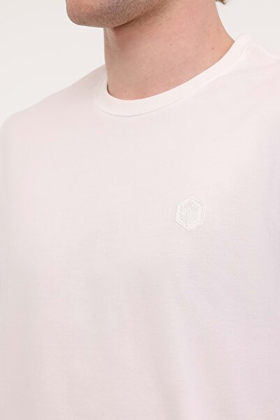 lumberjack Ανδρικό κοντομάνικο μπλουζάκι Mb Ct102 C Nk T-sh 5fx Off-White